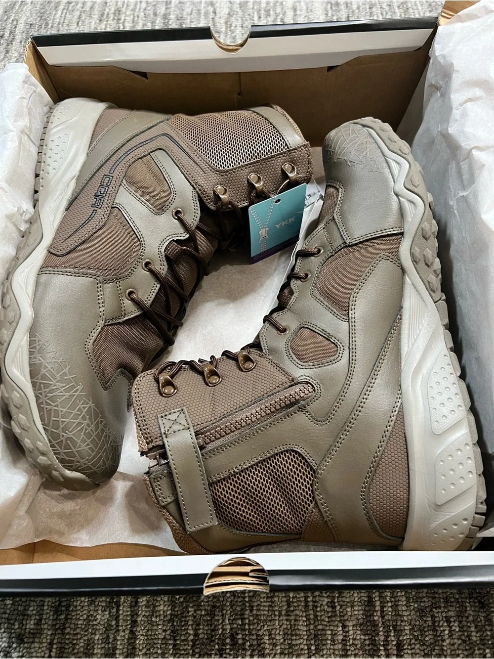 CQR Tactical Cowhide Duratex Combat Boots Size 13